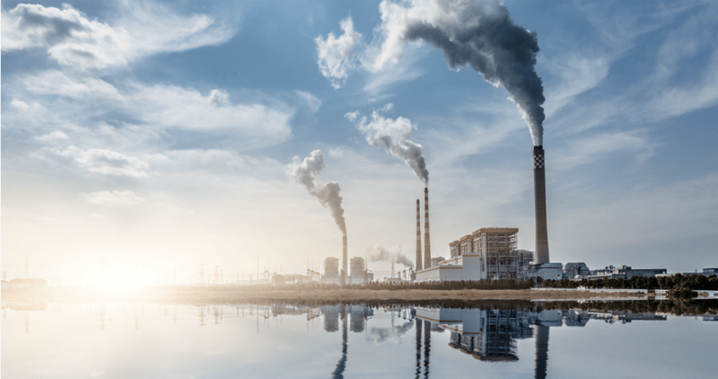 Factories next to water
